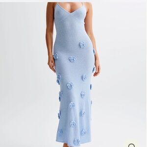 Meshki Light Blue Floral Maxi Dress